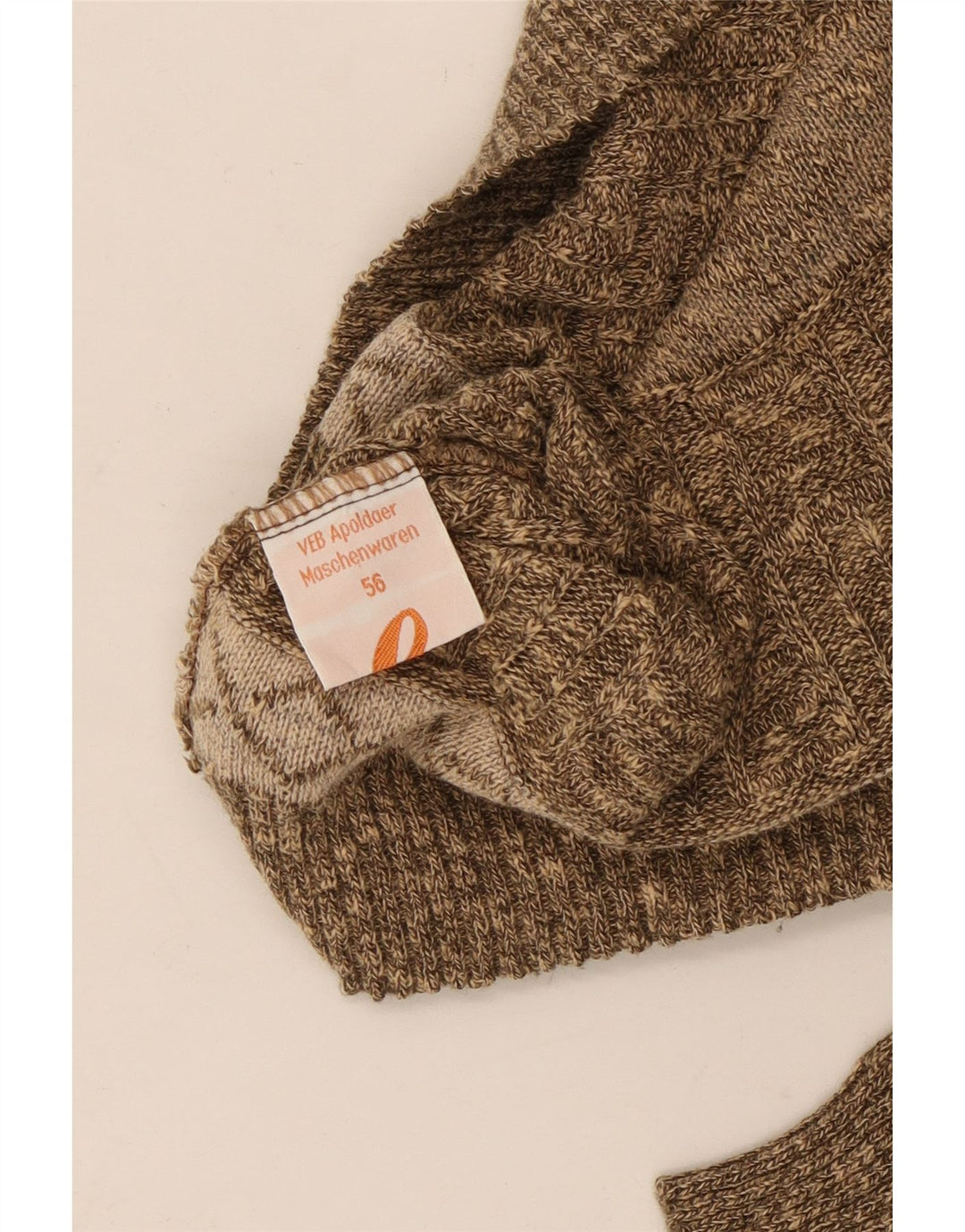 VINTAGE muški pulover s okruglim izrezom IT 56 2XL smeđe na pruge