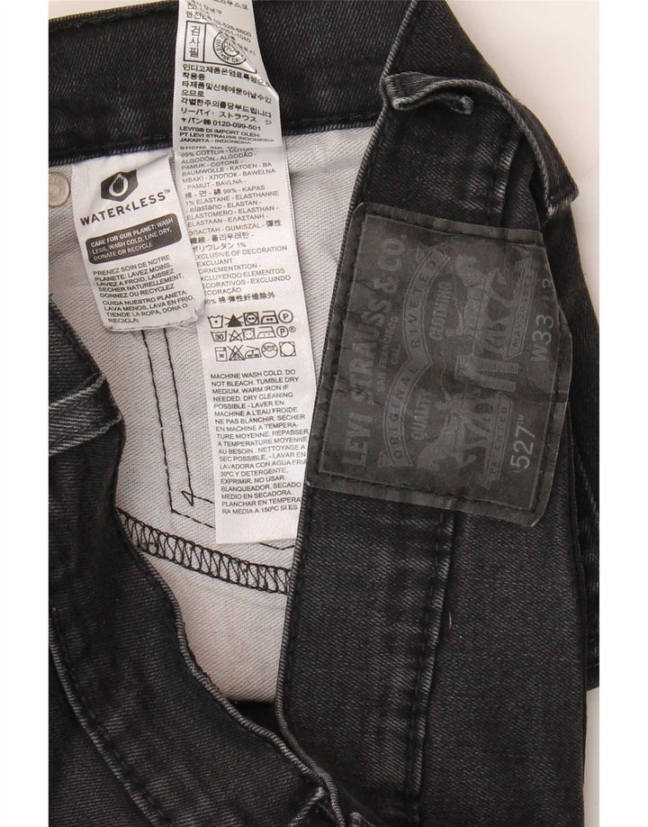 Levi's muške 527 Bootcut traperice W33 L34 crni pamuk