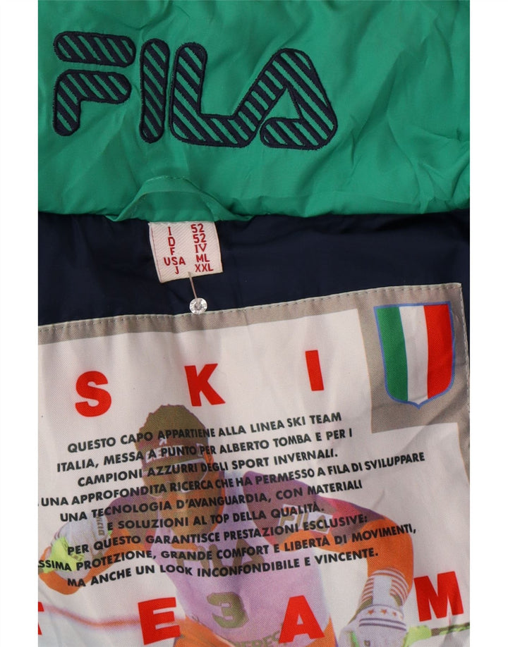 Fila muška skijaška jakna s kapuljačom IT 52 Large Green Geometric