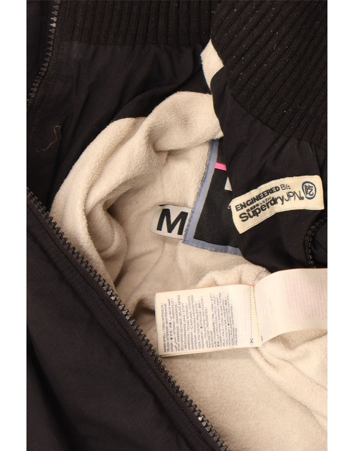 Ženska vjetrovka s kapuljačom Superdry Graphic UK 14 srednje crna