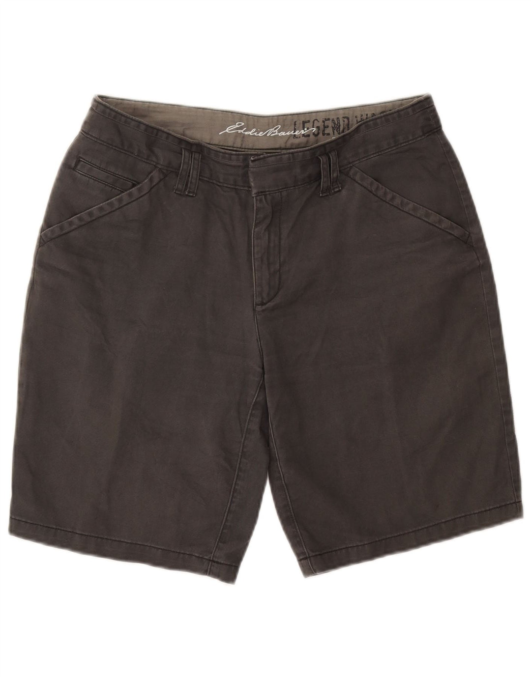 Eddie Bauer Ženske chino kratke hlače US 8 srednje W30 sivi pamuk