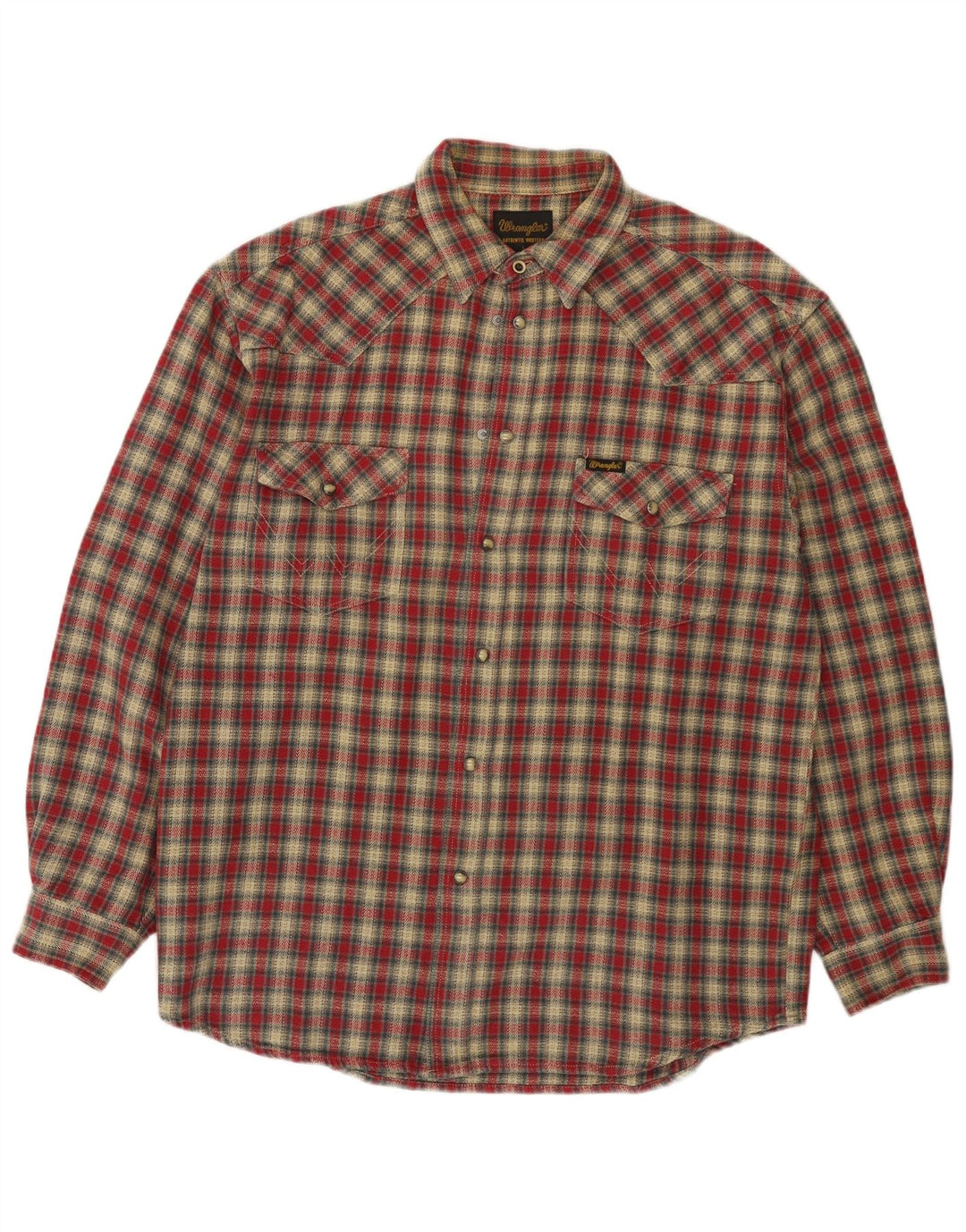Wrangler muška flanelska košulja, veliki crveni karirani pamuk