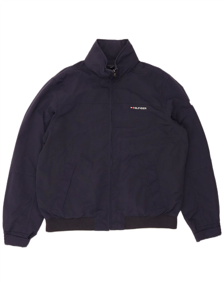 TOMMY HILFIGER muška bomber jakna s kapuljačom UK 38 srednje tamnoplavi najlon