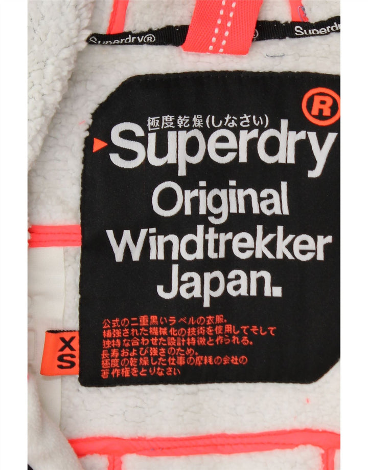 SUPERDRY ženska jakna Sherpa Windtrekker s kapuljačom UK 6 XS plava