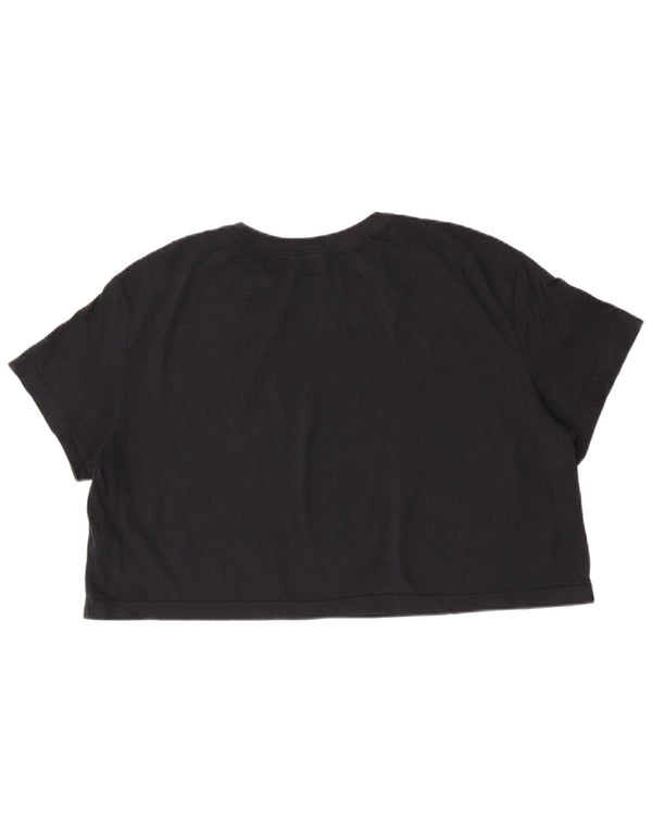 Nike ženska majica s velikim grafičkim kratkim rukavima UK 18 XL crni pamuk