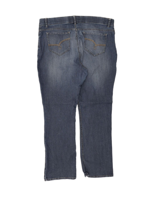 Lee ženske traperice srednjeg uspona Riders Bootcut US 20 3XL W40 L29 plavi pamuk
