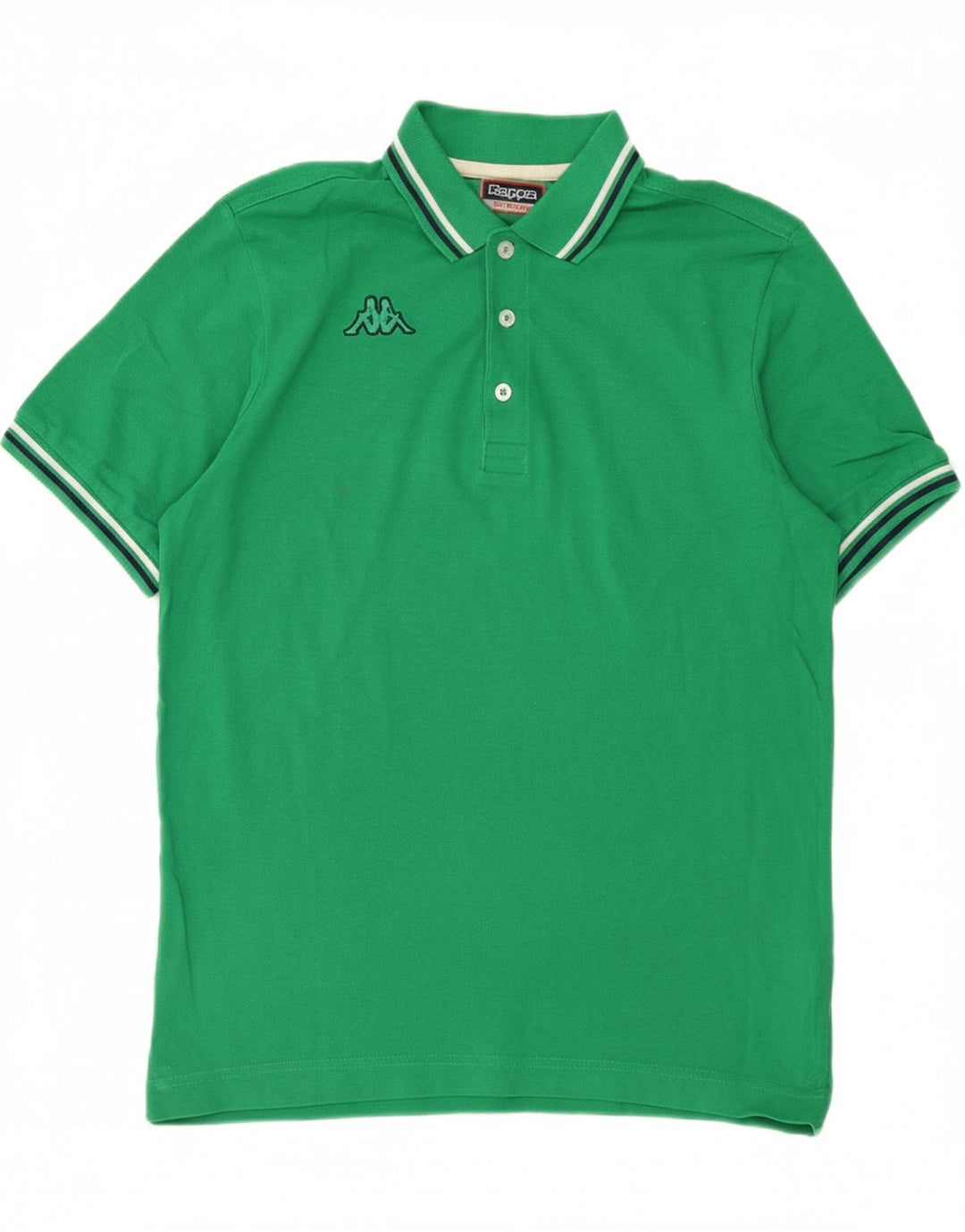 KAPPA Mens Polo Shirt Medium Green Cotton