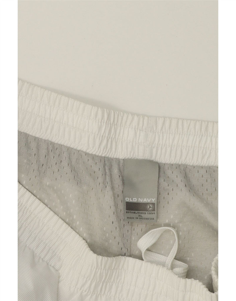 OLD NAVY Mens Tracksuit Trousers Joggers XL White Polyester Vintage Old Navy and Second-Hand Old Navy from Messina Hembry 