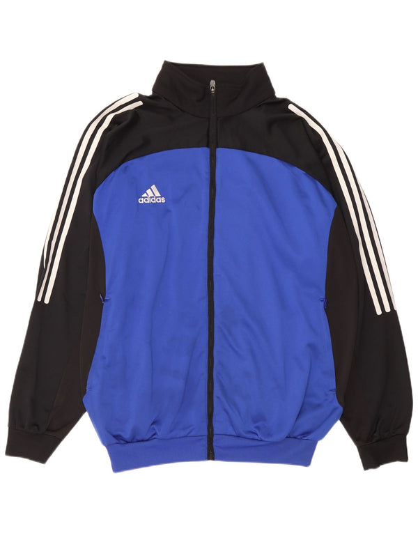 Adidas muška trenirka gornja jakna UK 46/48 XL plava poliesterska boja