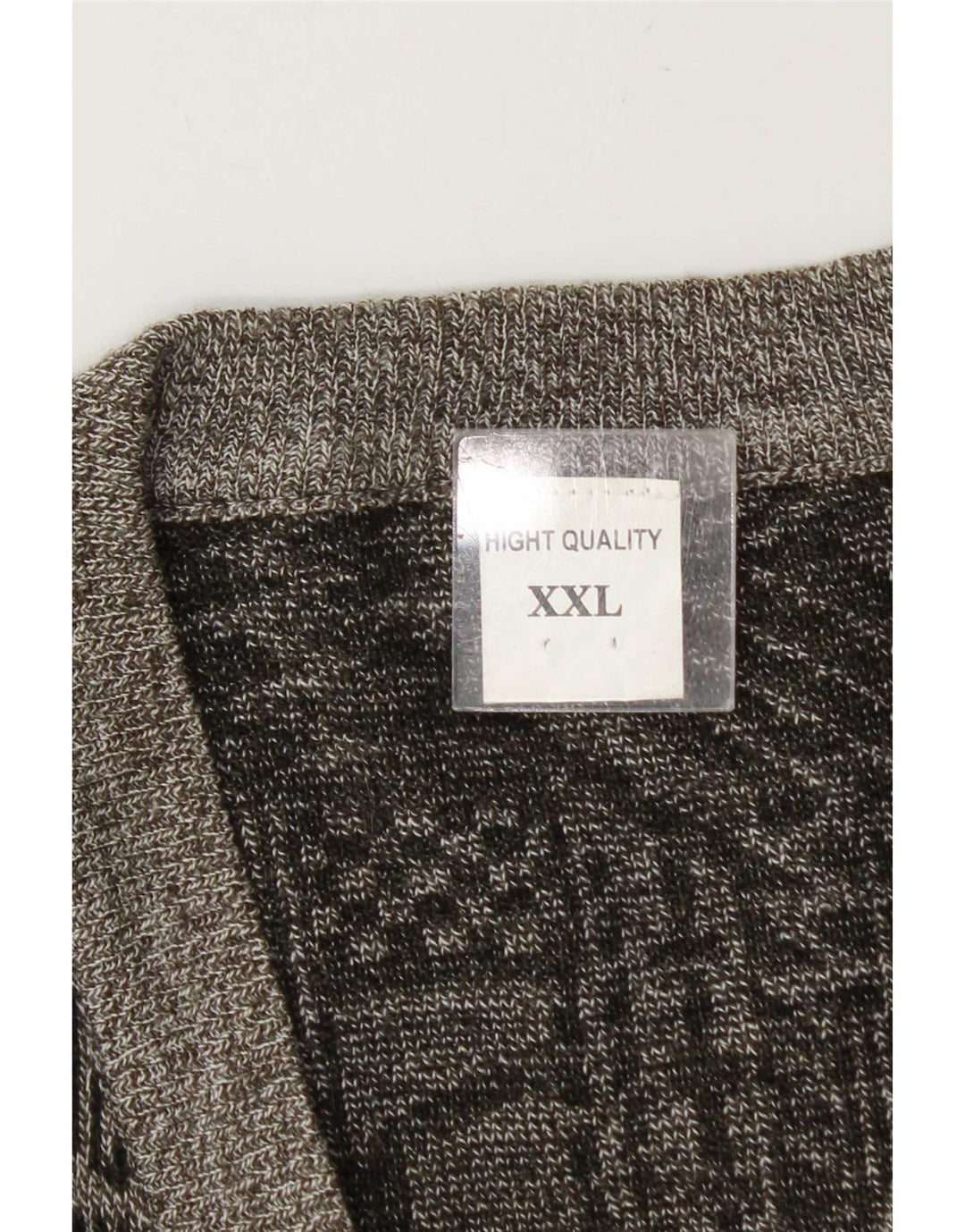 Vintage muški prsluk bez rukava 2XL siva geometrijska vuna