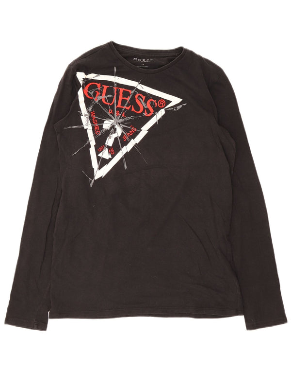 Guess Boys grafička majica dugih rukava 15-16 godina crna