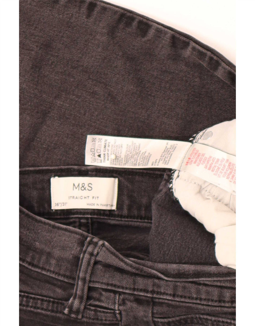 Marks & Spencer muške ravne traperice W36 L31 sivi pamuk