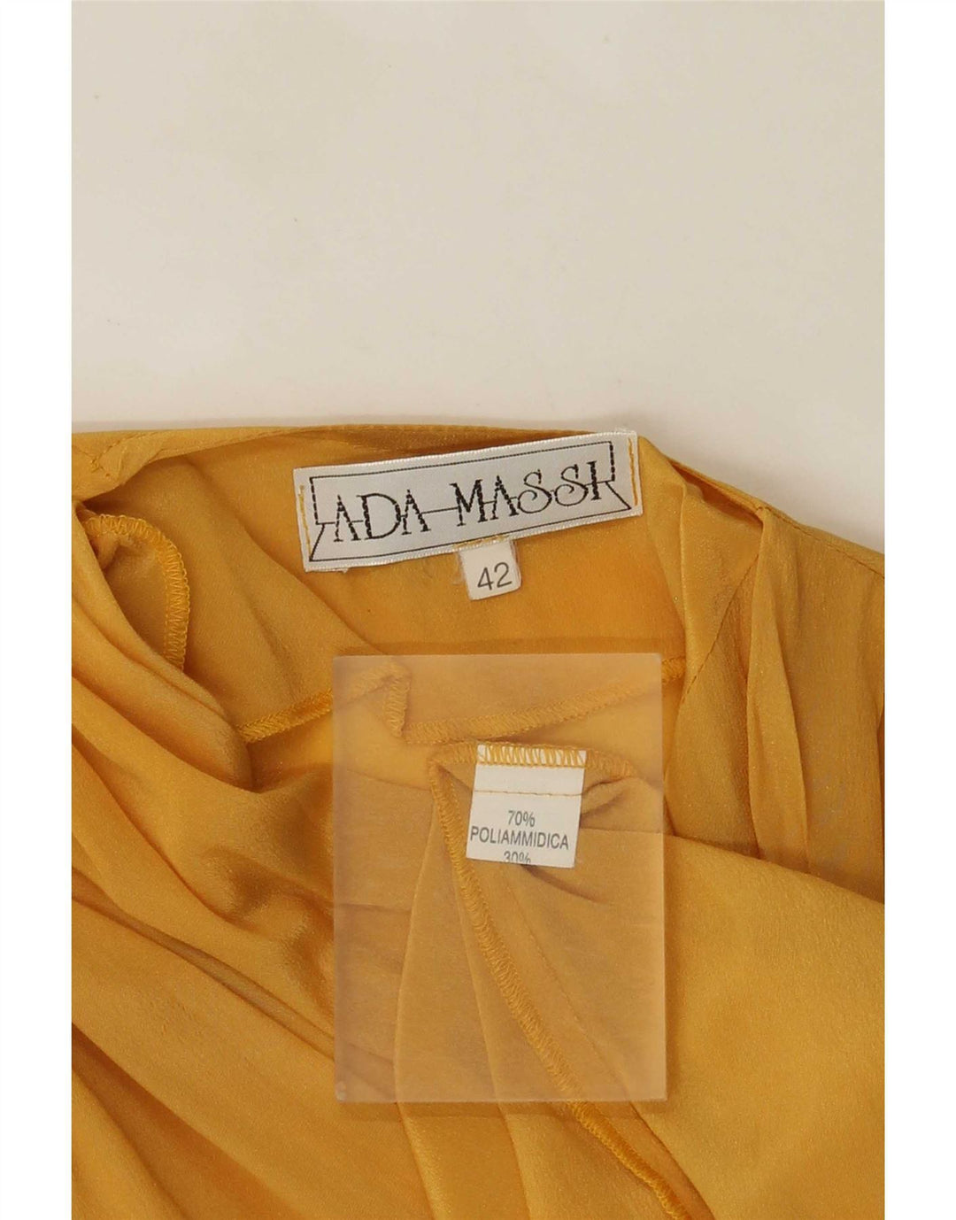Vintage ženska košulja bluza IT 42 srednje žuti poliamid