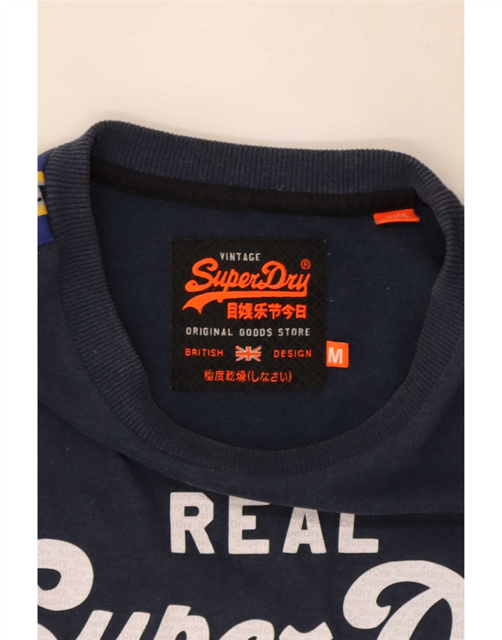 Superdry muška grafička majica dugih rukava srednje tamnoplava