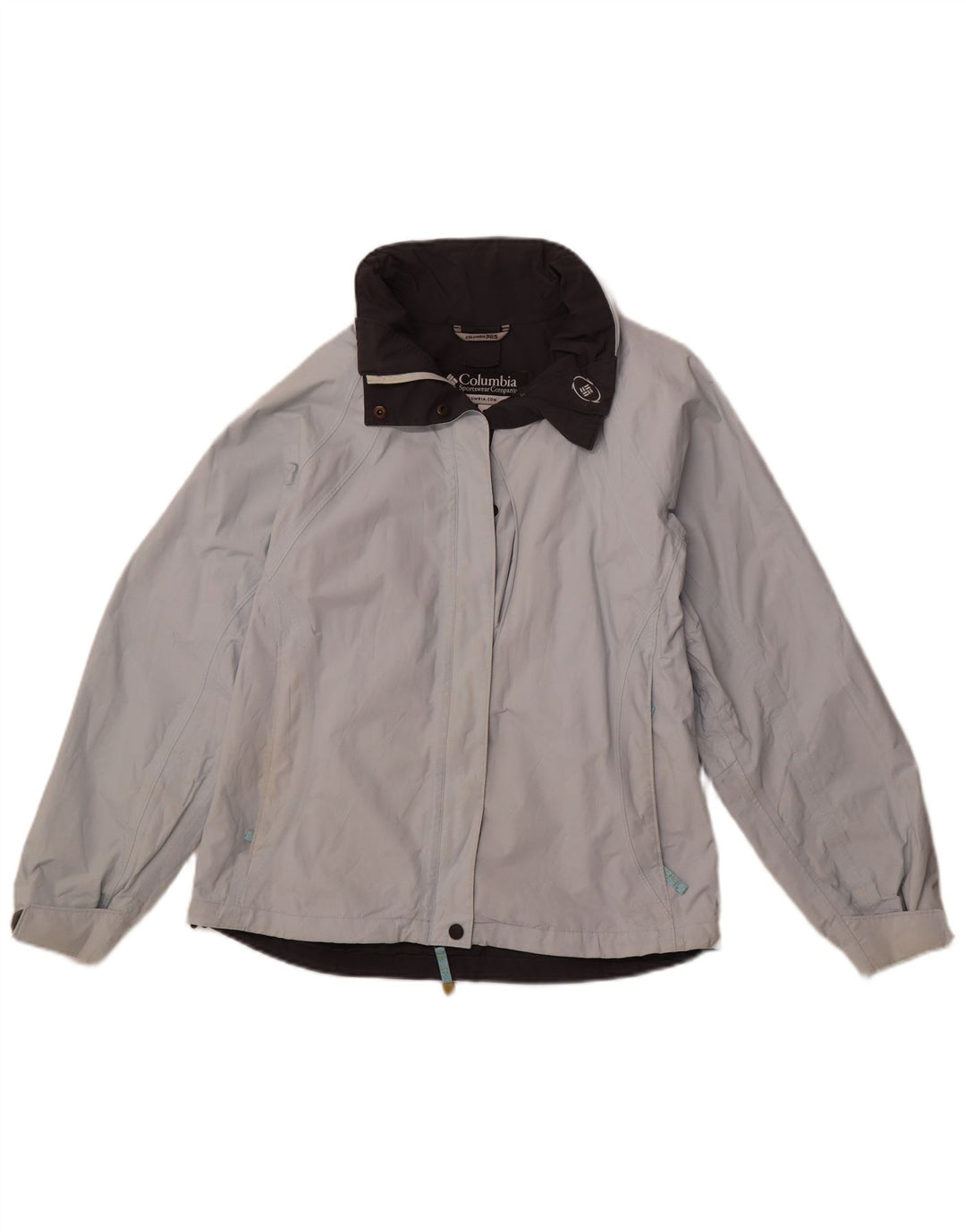 COLUMBIA ženska vjetrovka s kapuljačom UK 14 Srednje plava najlonska sportska jakna