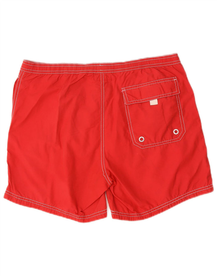 Jack Wills muške kratke hlače za plivanje srednje crvene boje s grafičkim motivima