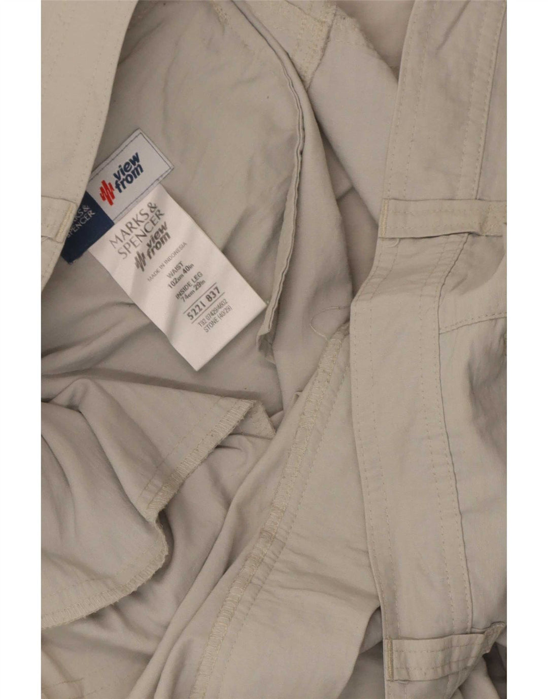 Marks & Spencer ženske ravne kargo hlače W40 L29 sivi poliamid