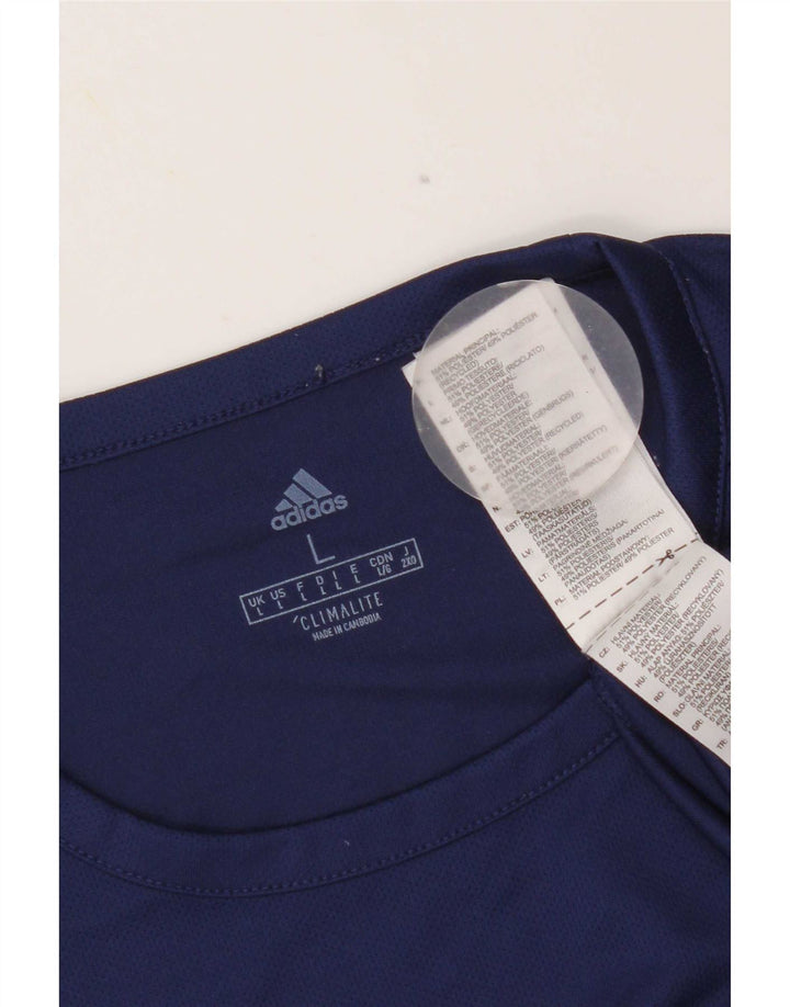 Adidas muška majica Climalite, veliki poliester tamnoplave boje