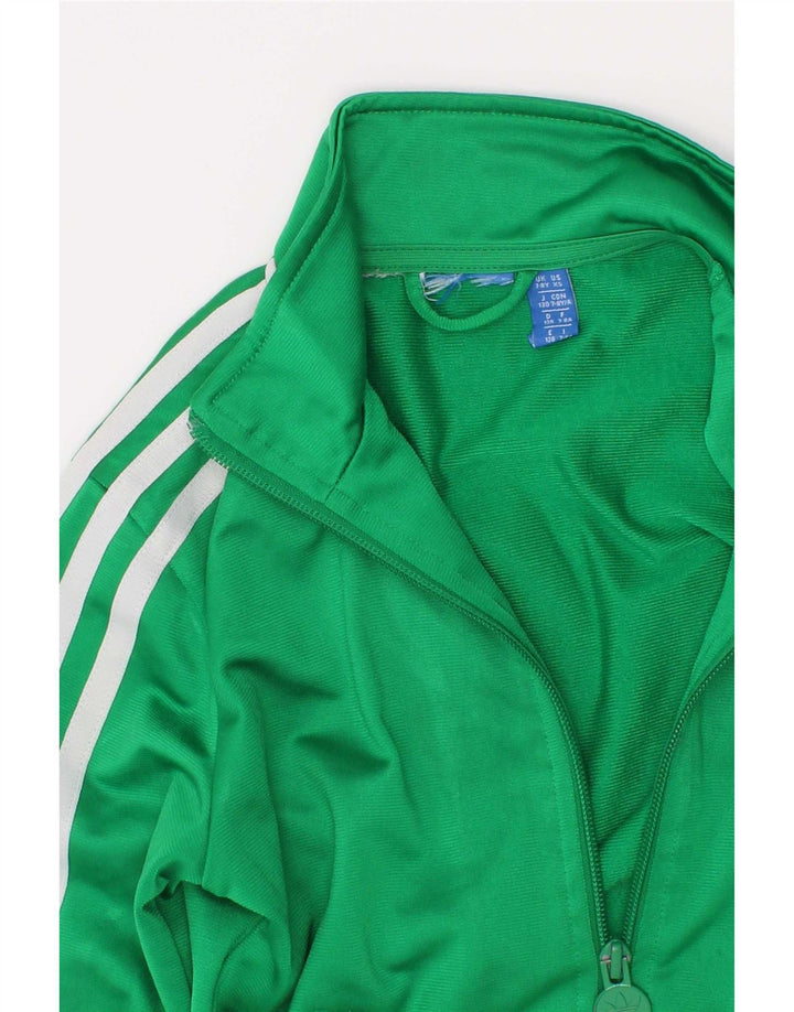 Gornja jakna od trenirke Adidas za dječake, 7-8 godina, zeleni poliester