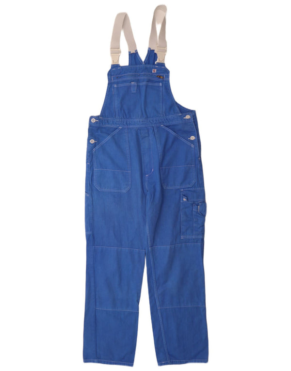 Vintage ženske dungaree Cargo hlače IT 44 srednje W30 L29 plavi pamuk