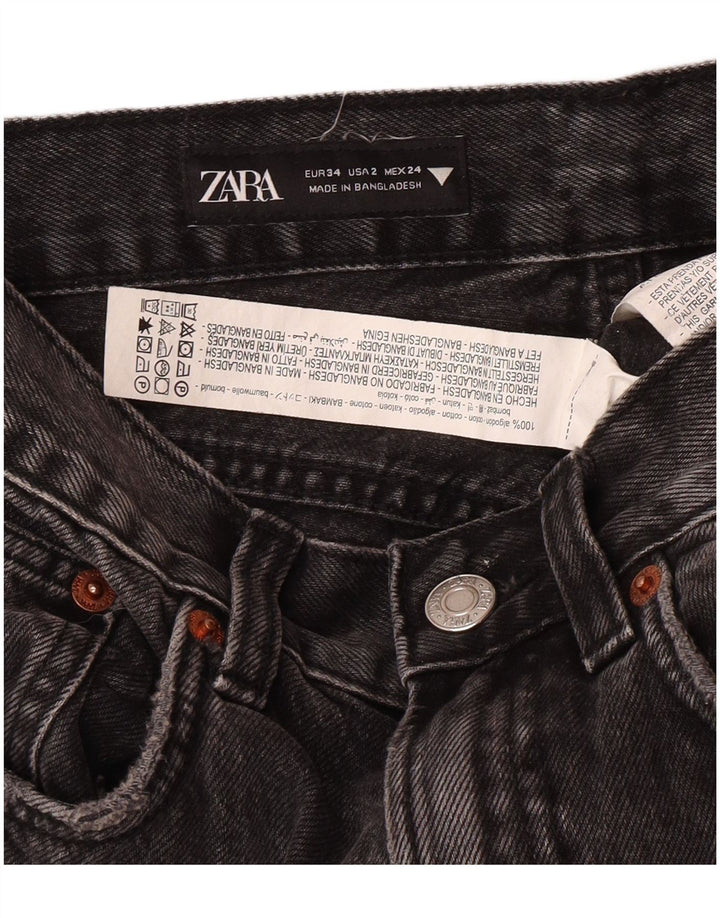 Zara ženske ravne traperice regularnog kroja EU 34 2XS W24 L30 sive klasične