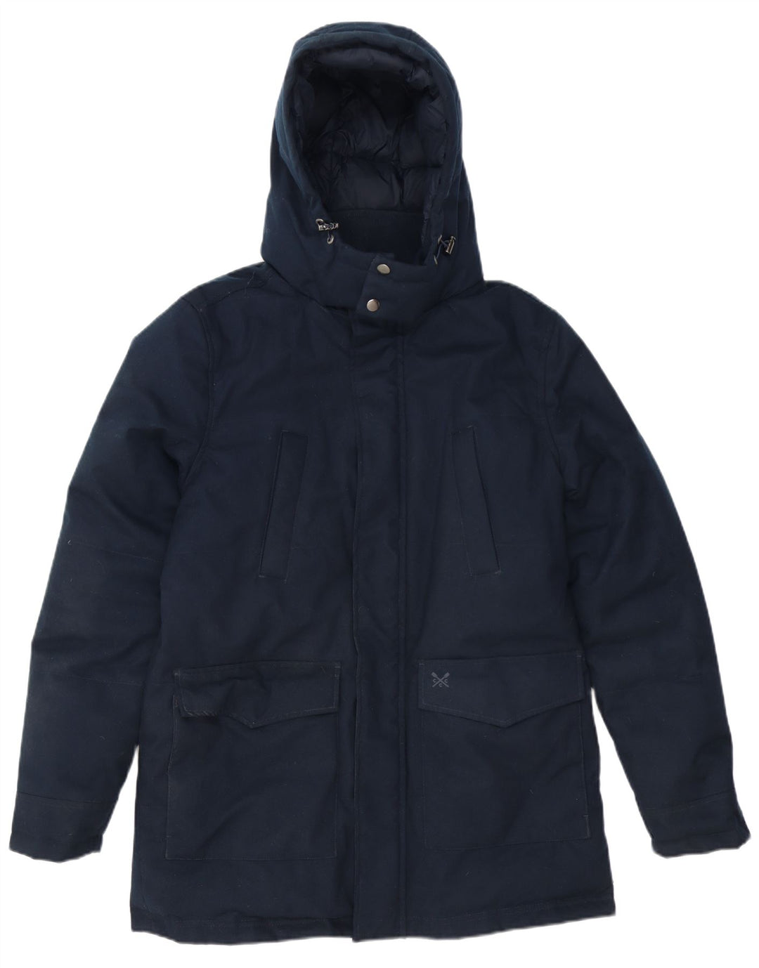 Crew Clothing Muška podstavljena jakna s kapuljačom UK 36 Mala tamnoplava poliester