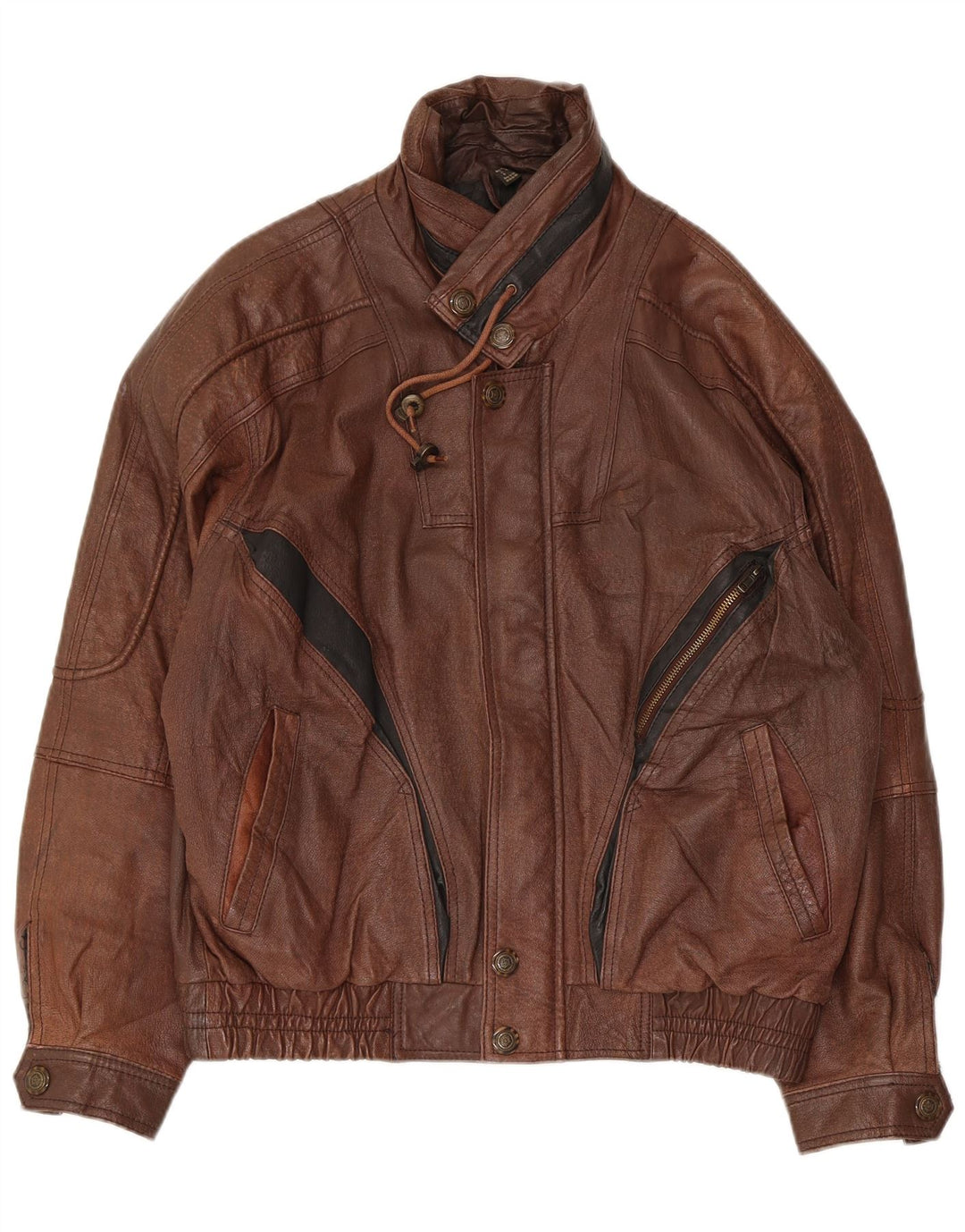 VINTAGE muška kožna jakna UK 38 Srednje smeđa koža