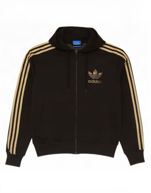 Adidas ženski džemper s kapuljačom s patentnim zatvaračem UK 14 srednji crni poliester