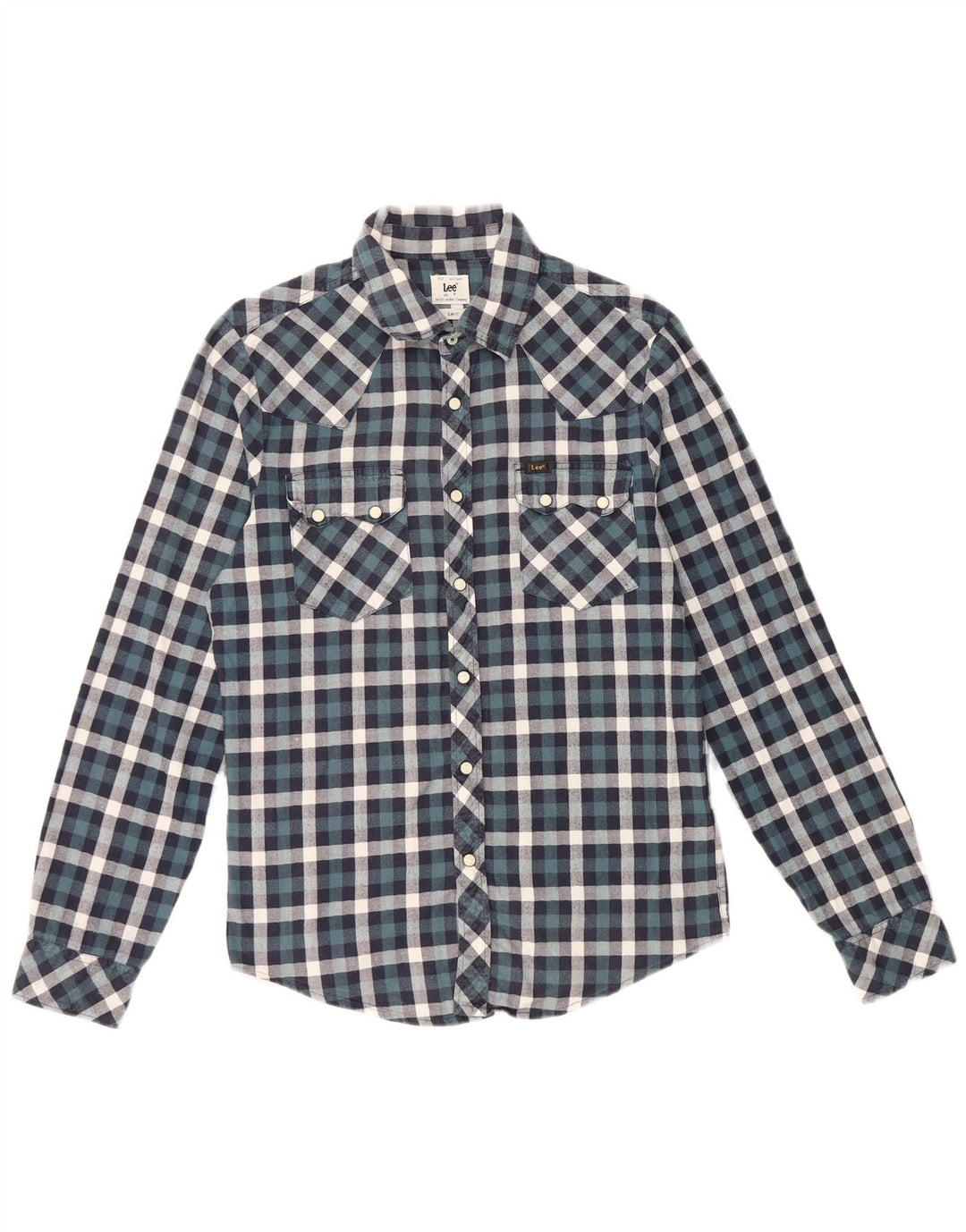 Lee muška uska košulja malenog plavog kariranog pamuka