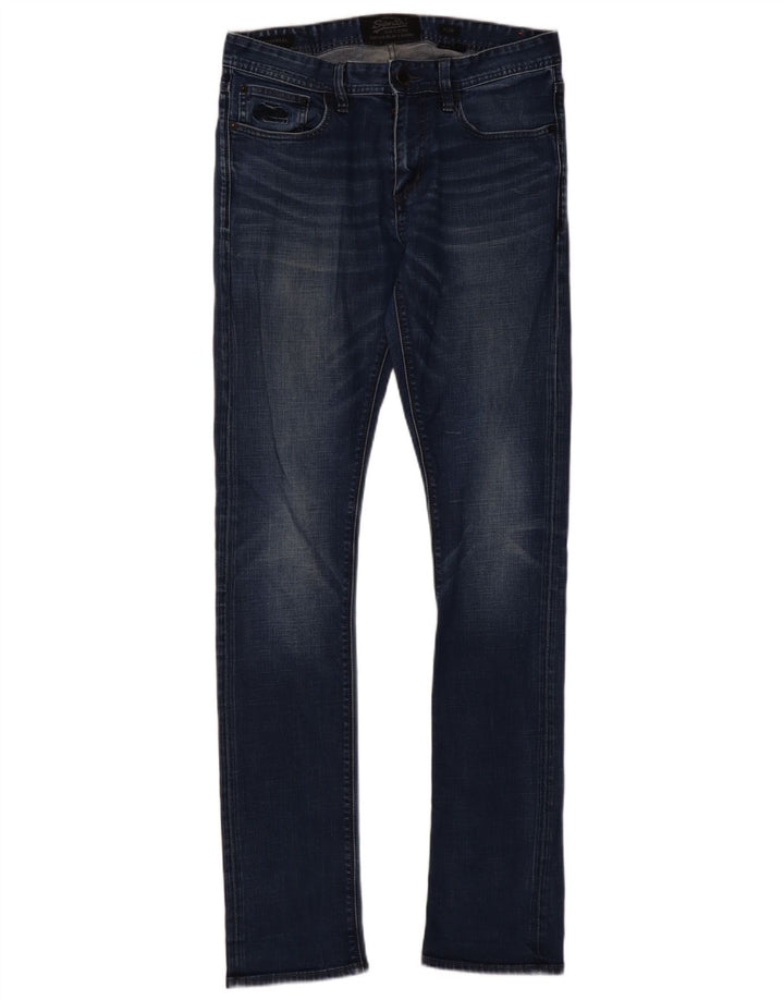 Superdry muške uske traperice W32 L36 plavi pamuk
