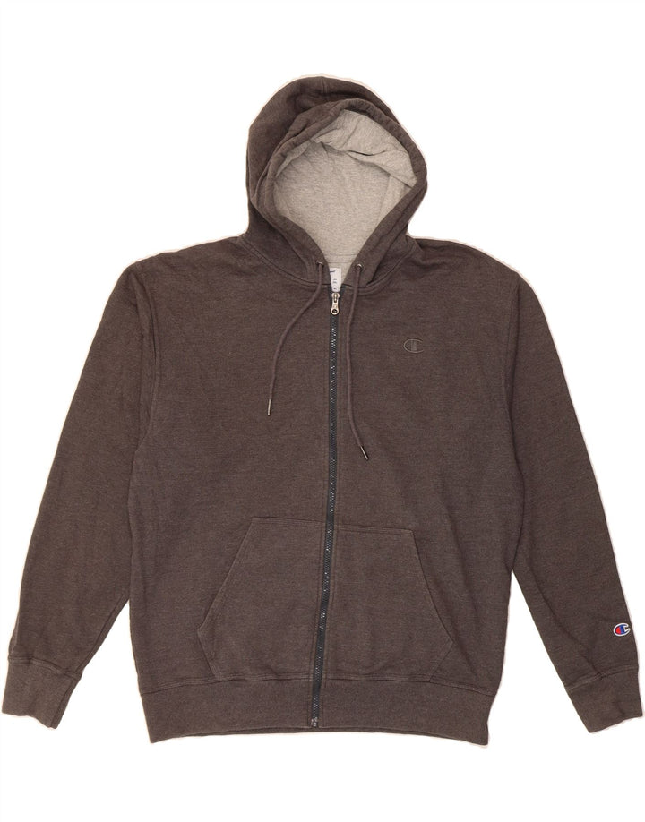 CHAMPION Mens Zip Hoodie Sweater Large Grey Cotton Vintage Champion and Second-Hand Champion from Messina Hembry 