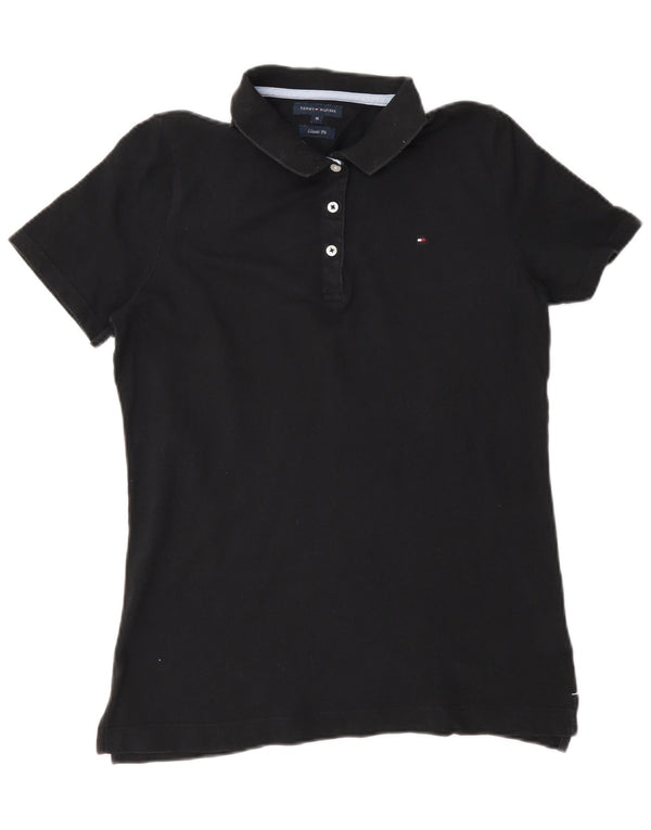 Tommy Hilfiger ženska polo majica klasičnog kroja UK 12 Srednji crni pamuk