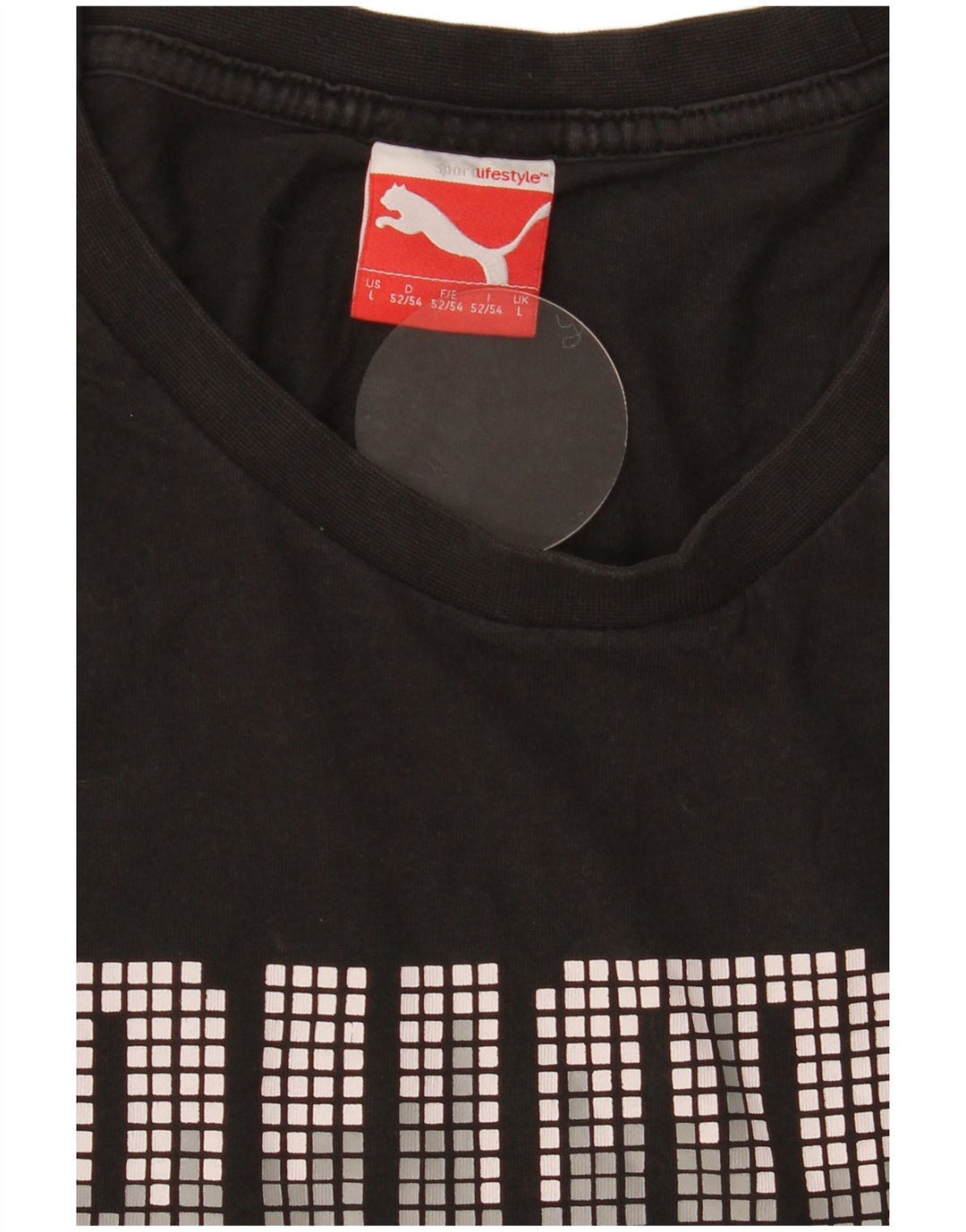 PUMA Muška velika crna majica s grafičkim motivima