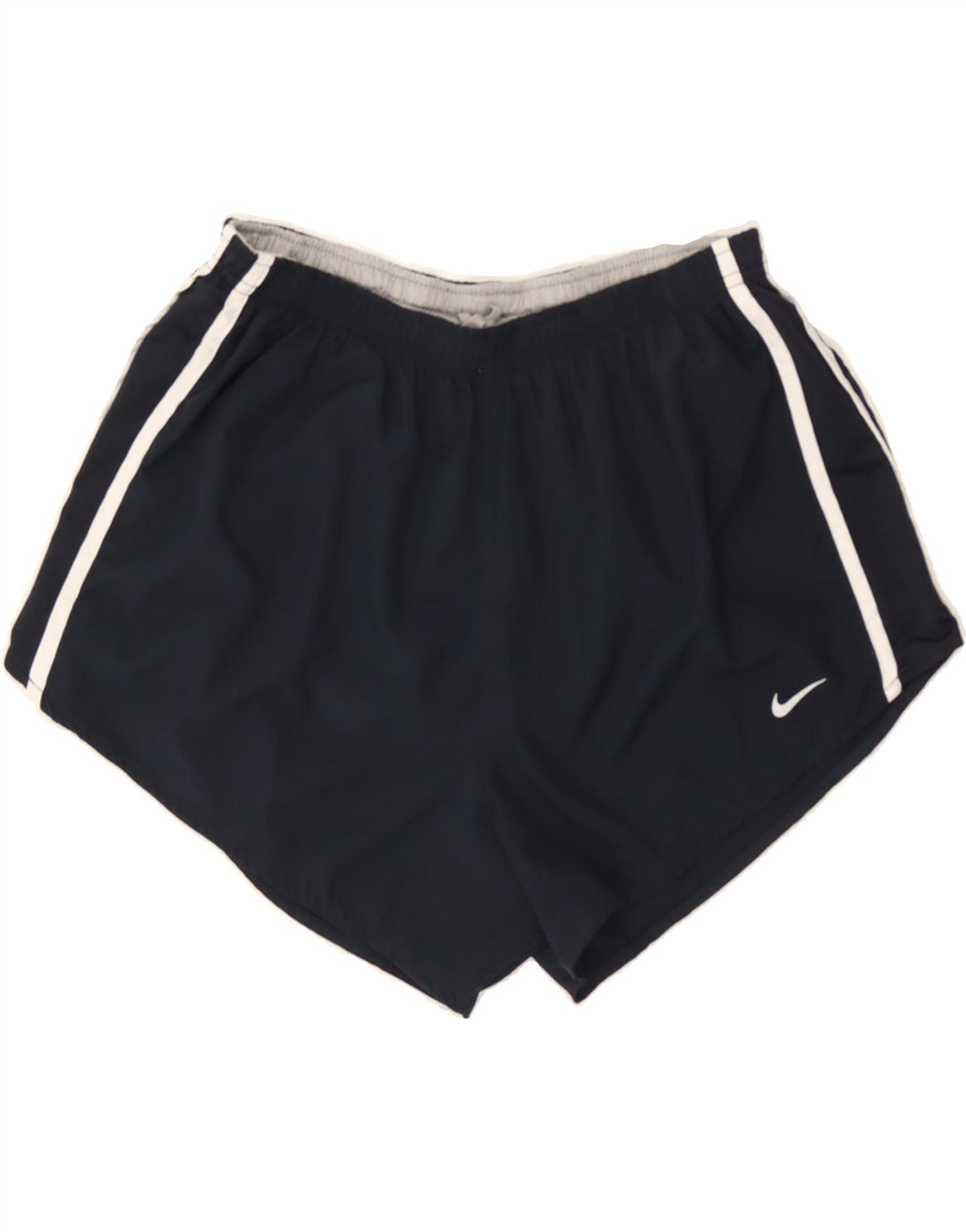 NIKE Womens Sport Shorts UK 14 Large Navy Blue Polyester Vintage Nike and Second-Hand Nike from Messina Hembry 