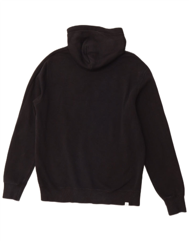 PUMA muška majica s kapuljačom s kapuljačom, srednji crni pamučni sportski