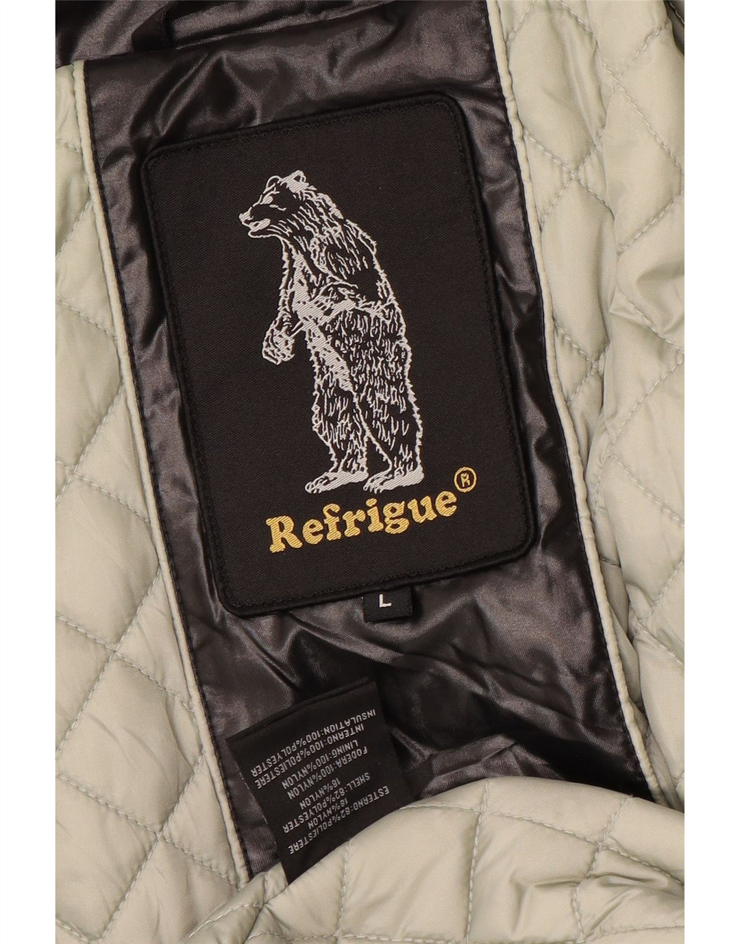 Refrigue muška bomber podstavljena jakna UK 40 veliki crni poliester