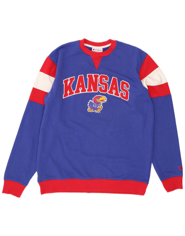 Champion Mens Kansas Graphic Sweatshirt Džemper Veliki plavi kockice u boji