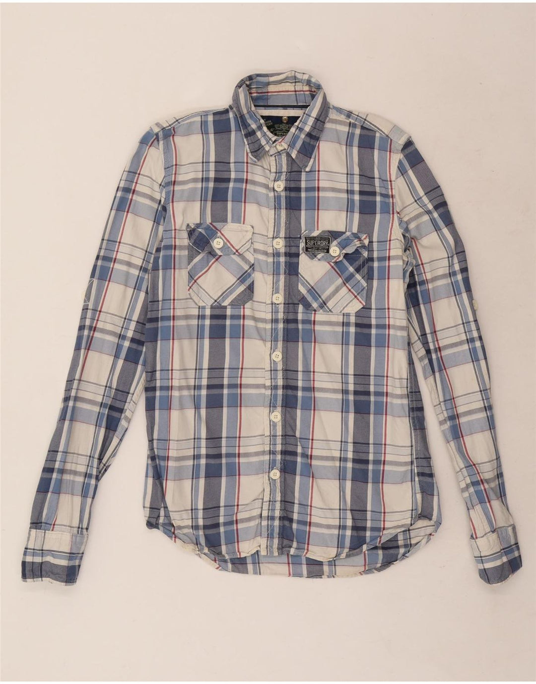 Superdry muška flanelska košulja srednje plave boje