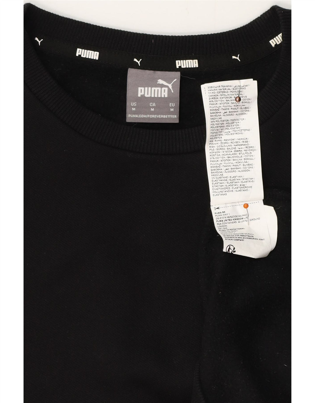 PUMA muška majica srednje veličine, crni pamuk