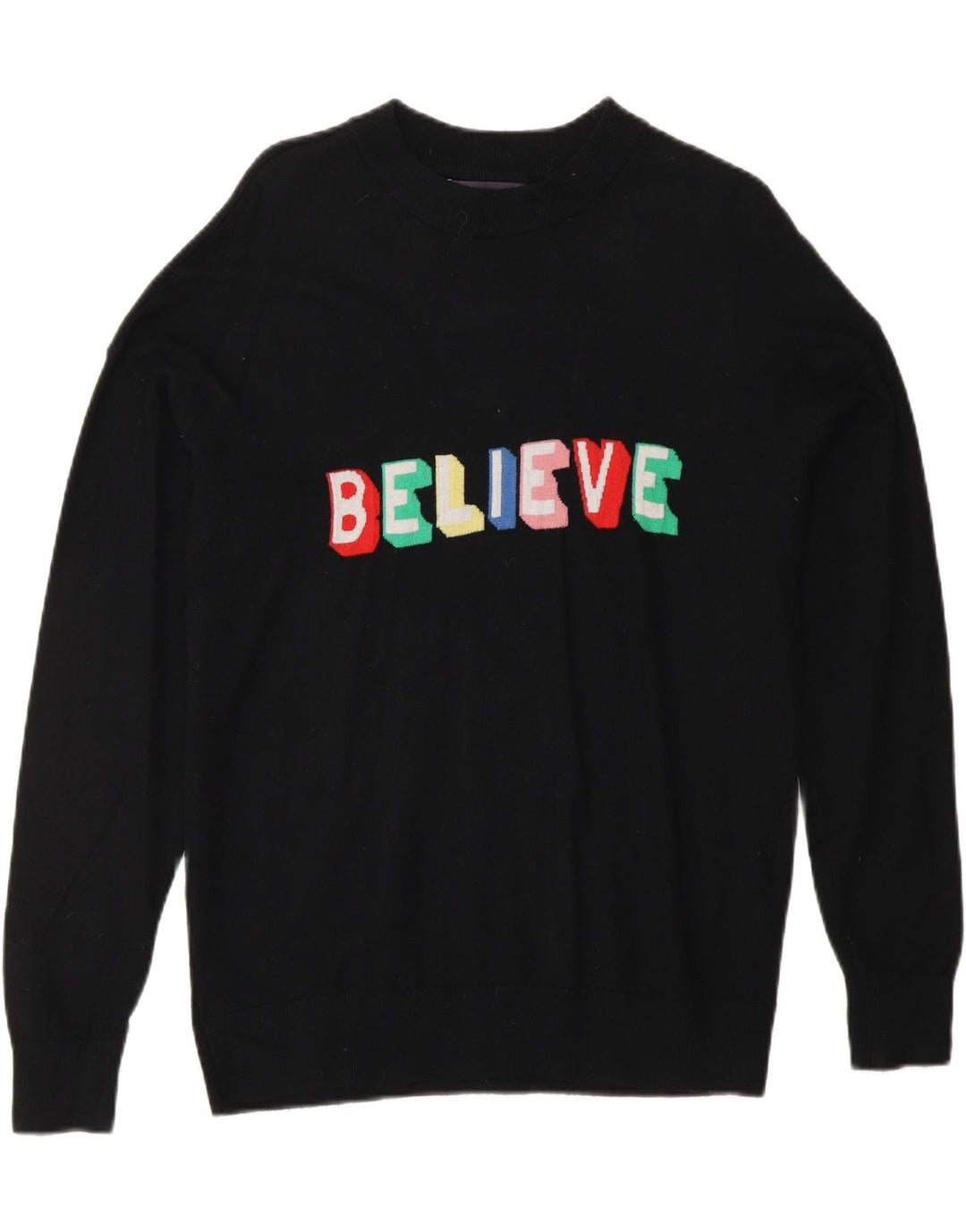 MARKS & SPENCER Ženski džemper s okruglim izrezom UK 14 srednje crna