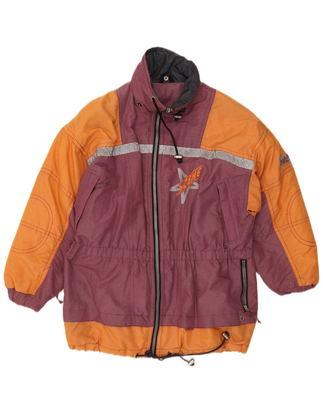 C&A muška skijaška jakna UK 36 Small Orange Colourblock najlon