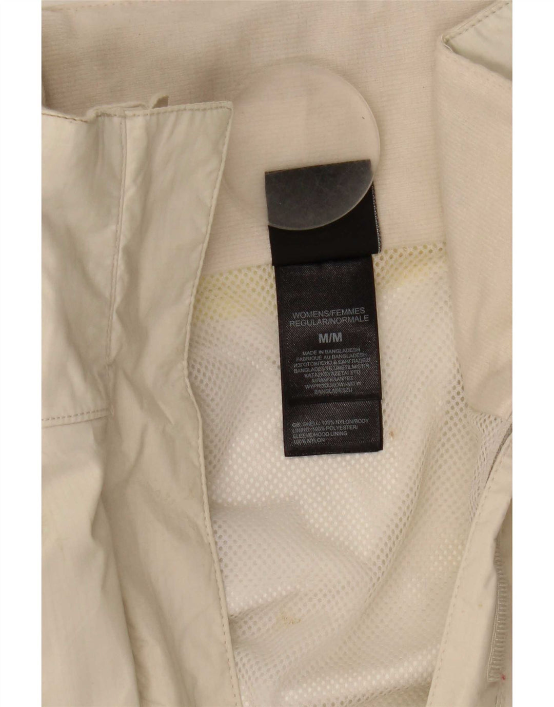 The North Face ženska kišna jakna s kapuljačom UK 14 Srednje bijeli najlon