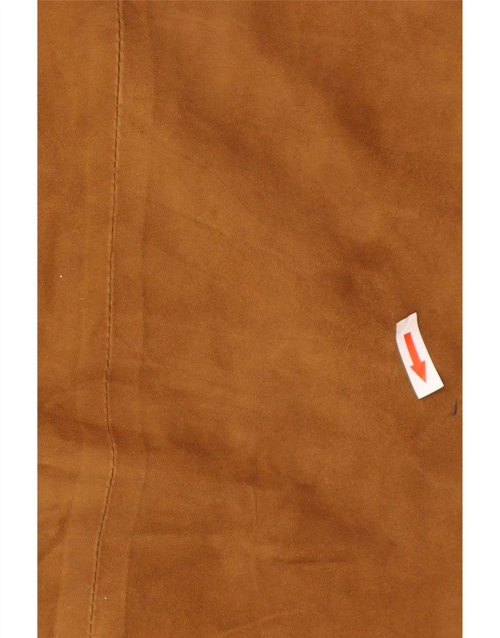 Vintage ženski preveliki kaput od brušene kože IT 50 XL smeđa koža