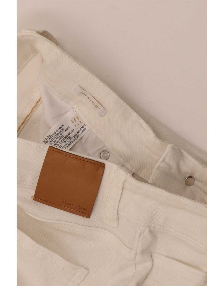 Ženske traperice Massimo Dutti Bootcut EU 40 srednje W30 L34 bijeli pamuk