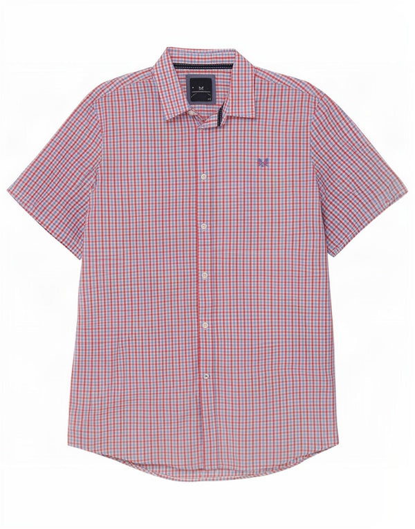Crew Clothing Muška košulja kratkih rukava 2XL crveni karirani pamuk
