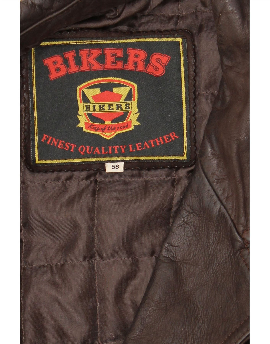 BIKERS Muška kožna jakna sa 4 gumba IT 58 4XL smeđa koža