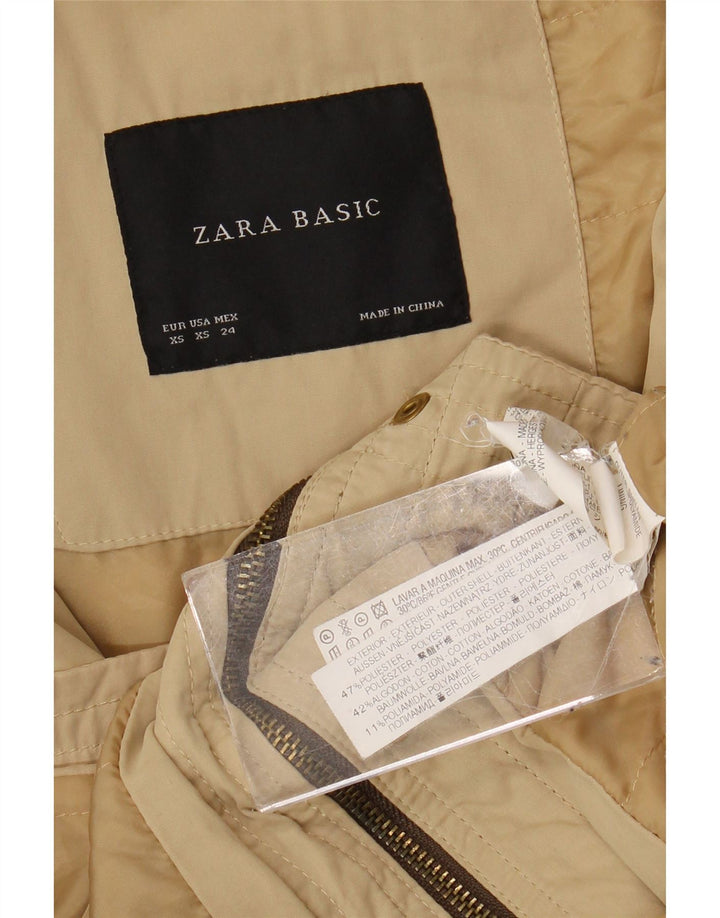 Zara ženska parka jakna s kapuljačom UK 6 XS bež poliester