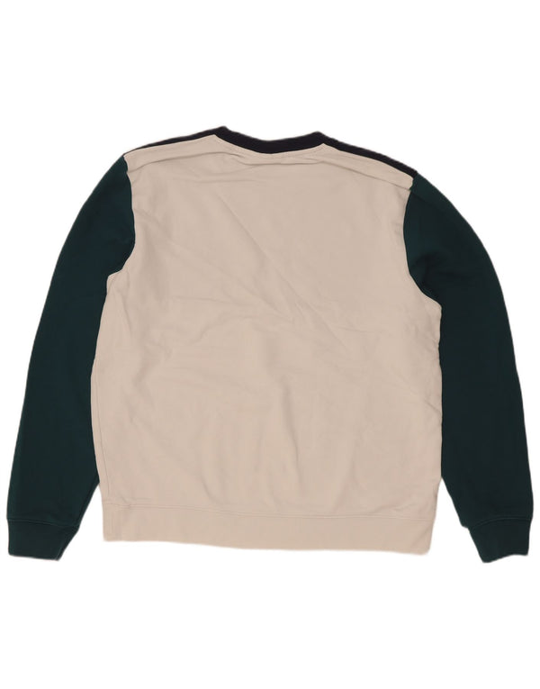 Lacoste Mens Sweatshirt Jumper Size 5 Large White Colourblock Cotton