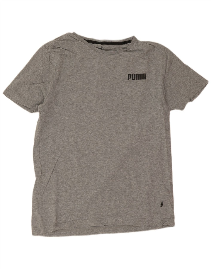 Puma muška majica kratkih rukava srednje sivi flekasti pamuk