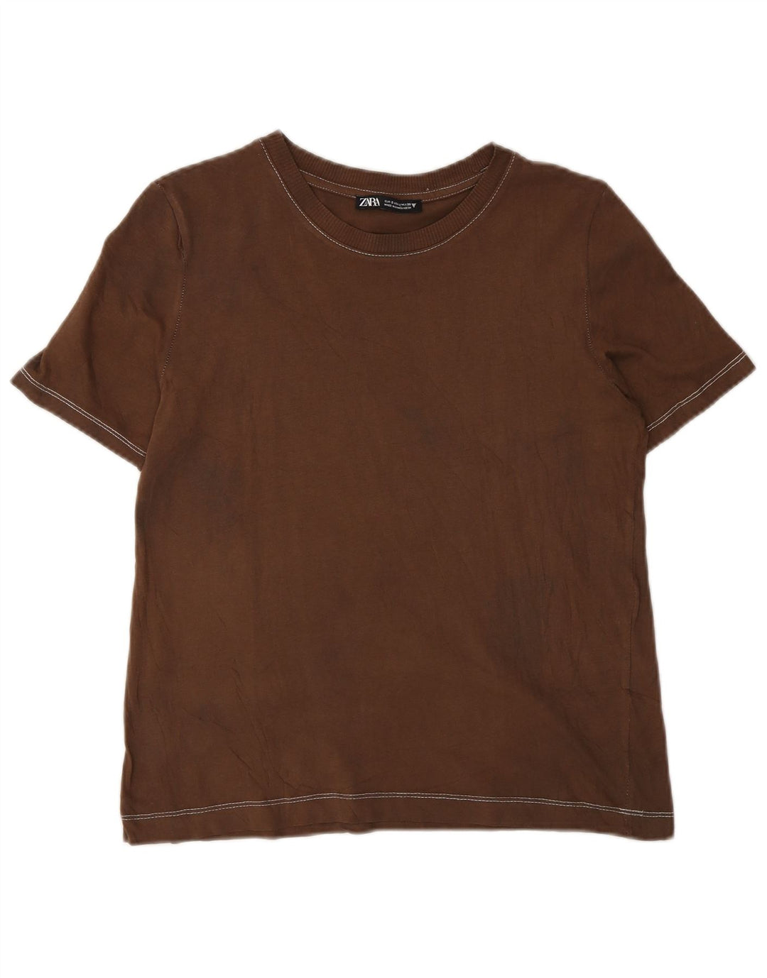 Zara ženska majica kratkih rukava UK 10 Small Brown